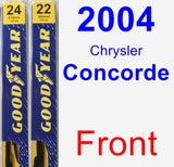 Front Wiper Blade Pack for 2004 Chrysler Concorde - Premium