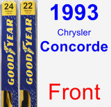 Front Wiper Blade Pack for 1993 Chrysler Concorde - Premium