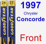 Front Wiper Blade Pack for 1997 Chrysler Concorde - Premium