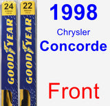 Front Wiper Blade Pack for 1998 Chrysler Concorde - Premium