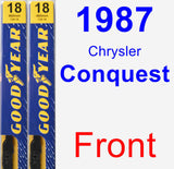 Front Wiper Blade Pack for 1987 Chrysler Conquest - Premium
