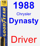 Driver Wiper Blade for 1988 Chrysler Dynasty - Premium