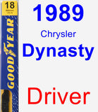 Driver Wiper Blade for 1989 Chrysler Dynasty - Premium