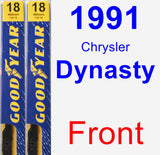 Front Wiper Blade Pack for 1991 Chrysler Dynasty - Premium