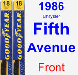 Front Wiper Blade Pack for 1986 Chrysler Fifth Avenue - Premium