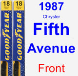 Front Wiper Blade Pack for 1987 Chrysler Fifth Avenue - Premium