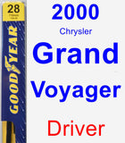Driver Wiper Blade for 2000 Chrysler Grand Voyager - Premium