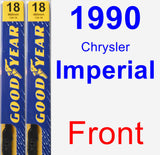 Front Wiper Blade Pack for 1990 Chrysler Imperial - Premium