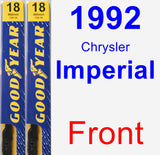 Front Wiper Blade Pack for 1992 Chrysler Imperial - Premium