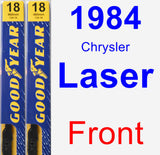 Front Wiper Blade Pack for 1984 Chrysler Laser - Premium