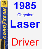Driver Wiper Blade for 1985 Chrysler Laser - Premium