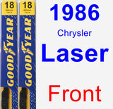 Front Wiper Blade Pack for 1986 Chrysler Laser - Premium