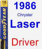 Driver Wiper Blade for 1986 Chrysler Laser - Premium