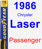 Passenger Wiper Blade for 1986 Chrysler Laser - Premium