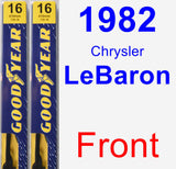 Front Wiper Blade Pack for 1982 Chrysler LeBaron - Premium