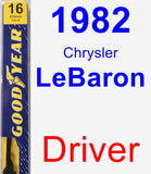 Driver Wiper Blade for 1982 Chrysler LeBaron - Premium