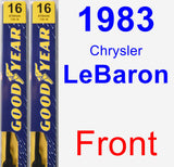 Front Wiper Blade Pack for 1983 Chrysler LeBaron - Premium