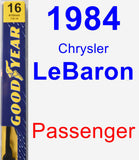 Passenger Wiper Blade for 1984 Chrysler LeBaron - Premium