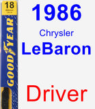 Driver Wiper Blade for 1986 Chrysler LeBaron - Premium