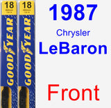 Front Wiper Blade Pack for 1987 Chrysler LeBaron - Premium