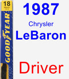 Driver Wiper Blade for 1987 Chrysler LeBaron - Premium