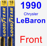 Front Wiper Blade Pack for 1990 Chrysler LeBaron - Premium