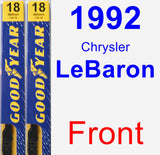 Front Wiper Blade Pack for 1992 Chrysler LeBaron - Premium