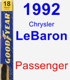 Passenger Wiper Blade for 1992 Chrysler LeBaron - Premium