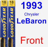 Front Wiper Blade Pack for 1993 Chrysler LeBaron - Premium