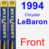 Front Wiper Blade Pack for 1994 Chrysler LeBaron - Premium
