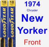 Front Wiper Blade Pack for 1974 Chrysler New Yorker - Premium
