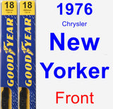 Front Wiper Blade Pack for 1976 Chrysler New Yorker - Premium