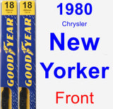 Front Wiper Blade Pack for 1980 Chrysler New Yorker - Premium