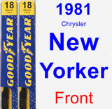 Front Wiper Blade Pack for 1981 Chrysler New Yorker - Premium