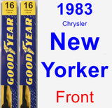 Front Wiper Blade Pack for 1983 Chrysler New Yorker - Premium