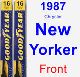 Front Wiper Blade Pack for 1987 Chrysler New Yorker - Premium