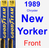 Front Wiper Blade Pack for 1989 Chrysler New Yorker - Premium