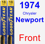 Front Wiper Blade Pack for 1974 Chrysler Newport - Premium
