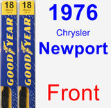 Front Wiper Blade Pack for 1976 Chrysler Newport - Premium