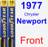 Front Wiper Blade Pack for 1977 Chrysler Newport - Premium