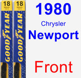 Front Wiper Blade Pack for 1980 Chrysler Newport - Premium