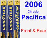 Front & Rear Wiper Blade Pack for 2006 Chrysler Pacifica - Premium