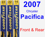 Front & Rear Wiper Blade Pack for 2007 Chrysler Pacifica - Premium