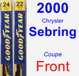 Front Wiper Blade Pack for 2000 Chrysler Sebring - Premium