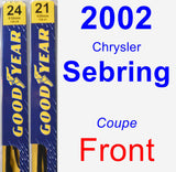 Front Wiper Blade Pack for 2002 Chrysler Sebring - Premium