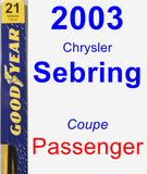 Passenger Wiper Blade for 2003 Chrysler Sebring - Premium