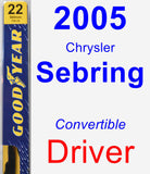 Driver Wiper Blade for 2005 Chrysler Sebring - Premium