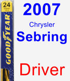 Driver Wiper Blade for 2007 Chrysler Sebring - Premium