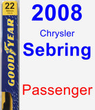 Passenger Wiper Blade for 2008 Chrysler Sebring - Premium