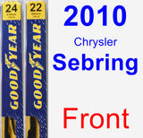 Front Wiper Blade Pack for 2010 Chrysler Sebring - Premium